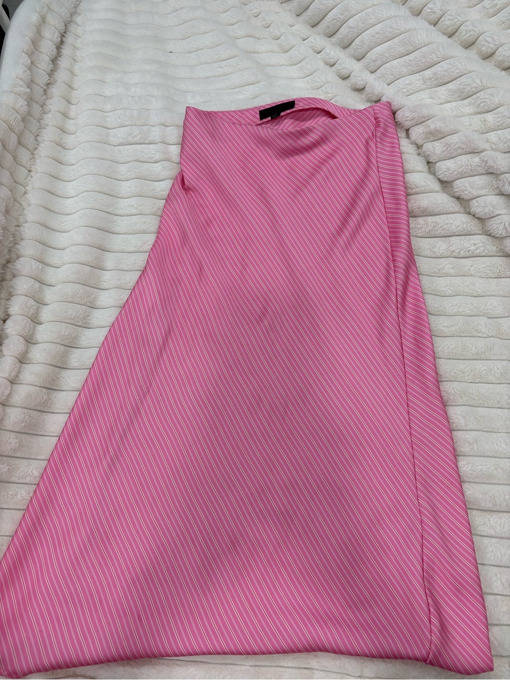 Zara Pink Striped Satin Skirt